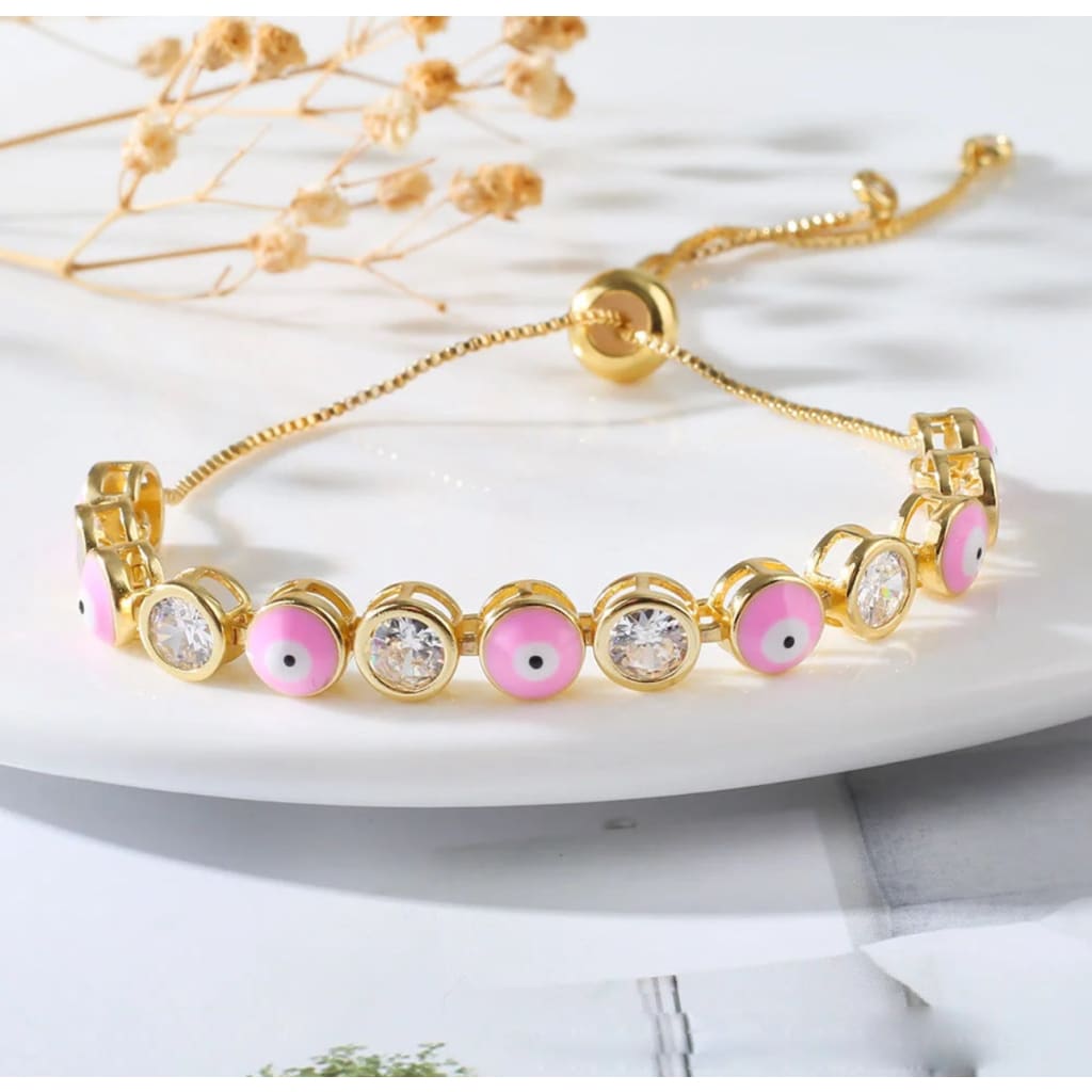 Pink Evil Eye Bracelet - Bracelet