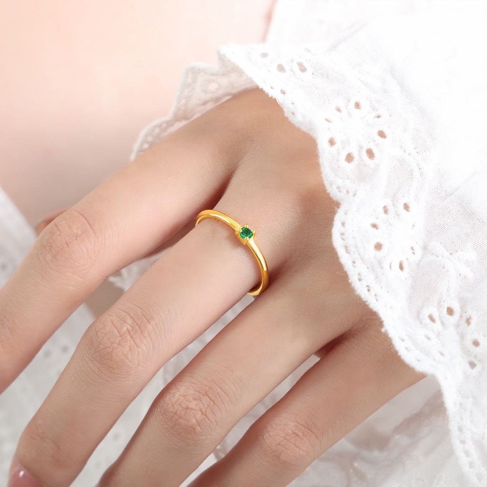 Roman Green CZ Ring - 6 - Ring
