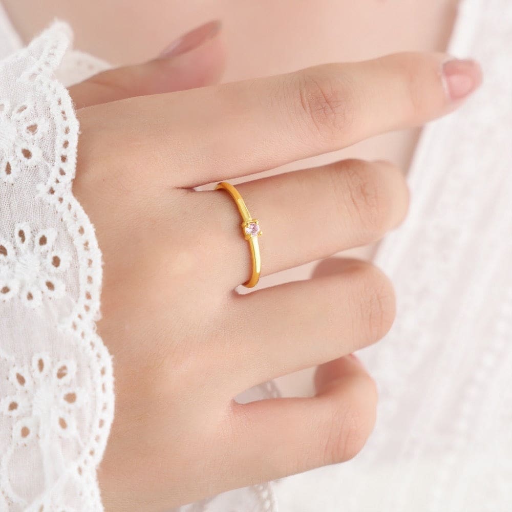 Roman Pink CZ Ring - 6 - Ring
