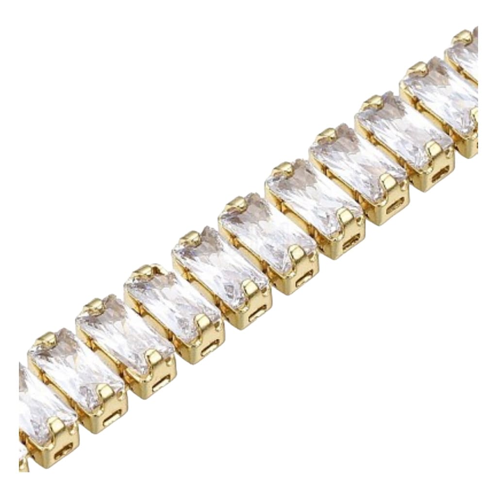 Roman Style White CZ Tennis Bracelet - Bracelet