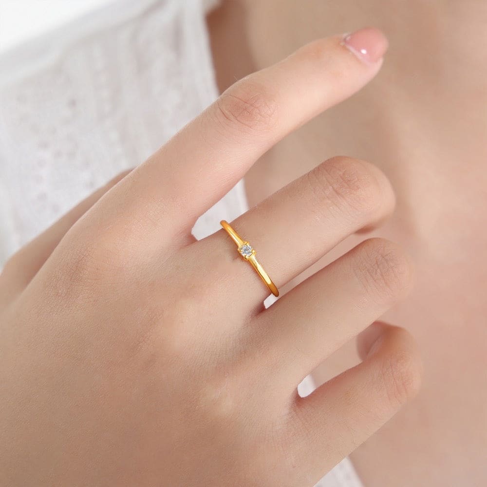 Roman White CZ Ring - 6 - Ring