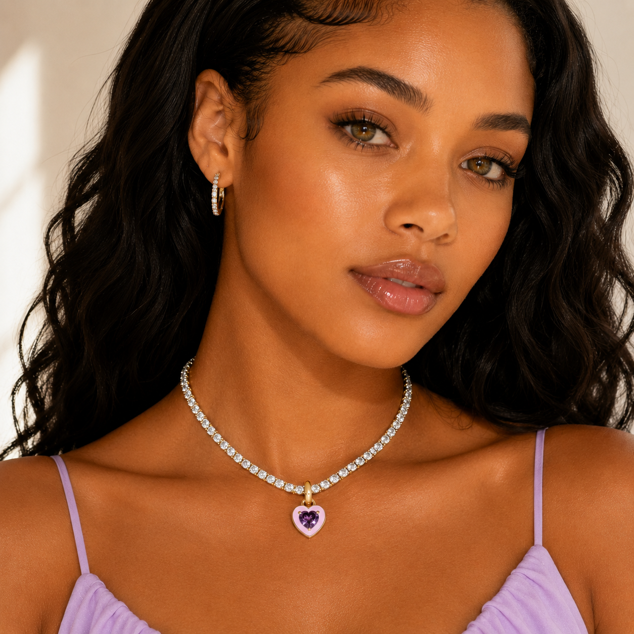 Heartbeat Tennis Necklace