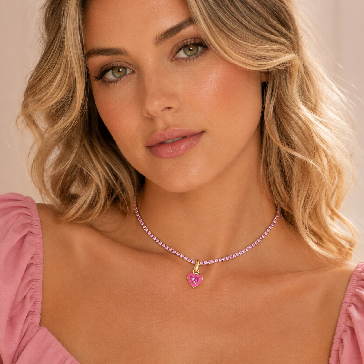 Heartbeat Tennis Necklace