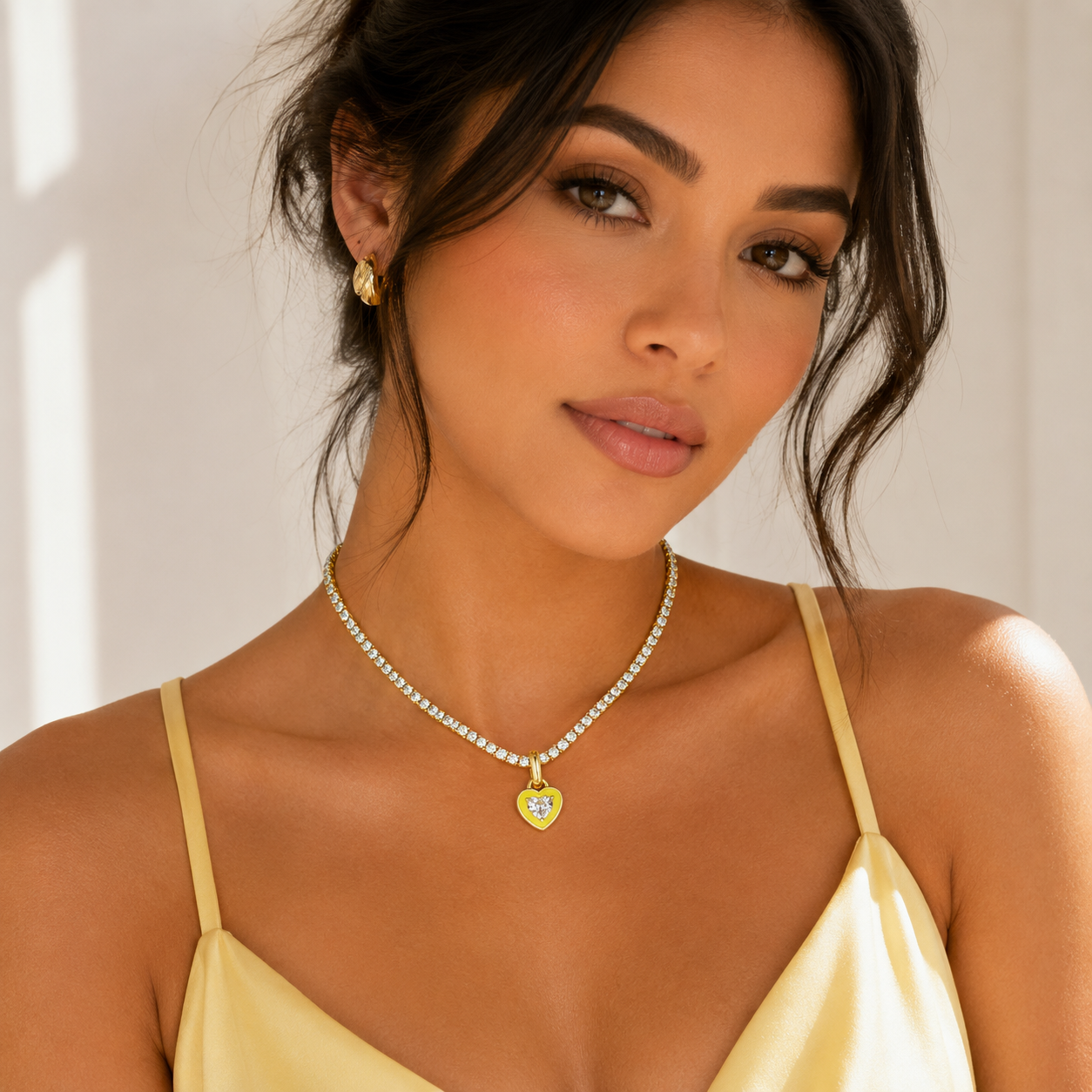 Heartbeat Tennis Necklace
