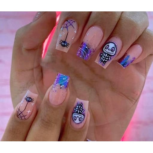Spider and Me original medium coffin press-on nails