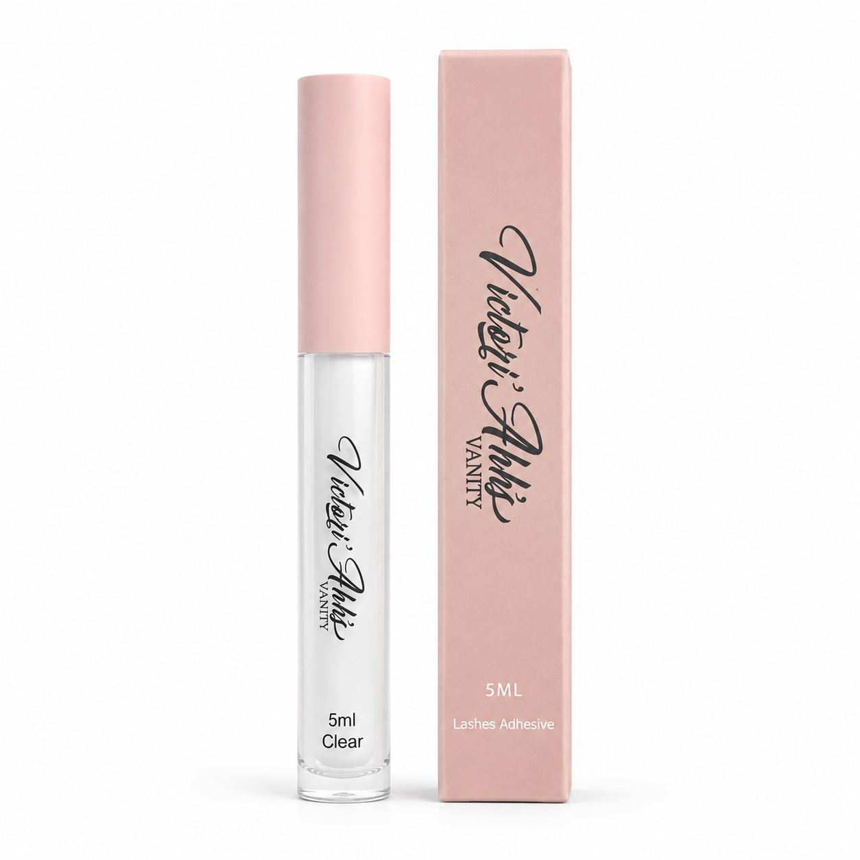 Victori’Ahh’s Vanity Clear Liquid Strip Lash Adhesive 5 ml on white background